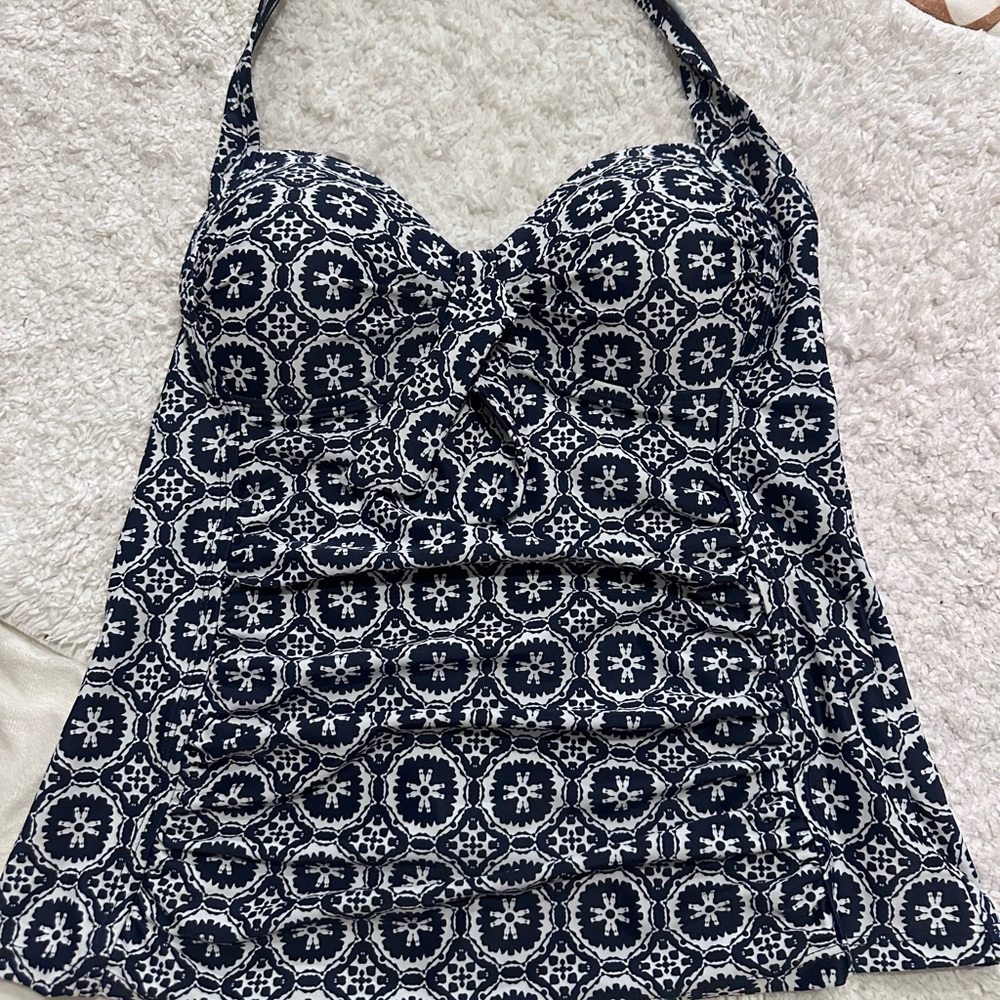 Merona navy blue and White Swimsuit